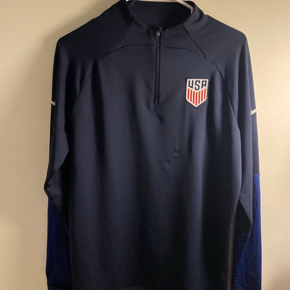 Nike USA SOCCER Strike 1/4 quarter Zip top Black Dri-FIT Apparel